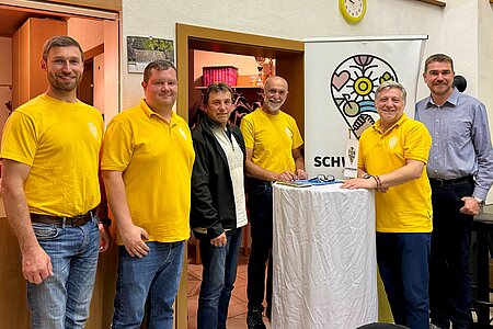 GGR Andreas Holzmüller, GGR Christian Wally, GGR Gerhard Grünbeck, Bgm. Josef Schaden, Vize-Bgm. Günter Prinz und OV Alexander Scheidl