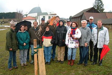 Erinnerungsbild des Obstbaumschnittkurses in Sallingstadt