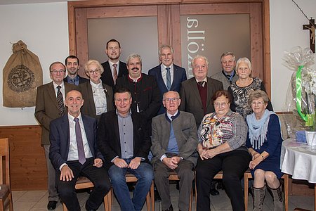 Gruppenfoto mit seiner Frau Hedwig