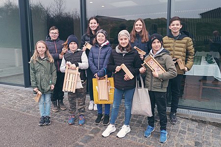 Die Ratscherkinder aus Sallingstadt: Astrid und Bernhard Krecek, Josef Danzinger, Lilly Hipp, Nina Danzinger, Lara Hölzl, Sarah Artmann, Tobias Hölzl und Linus Hipp