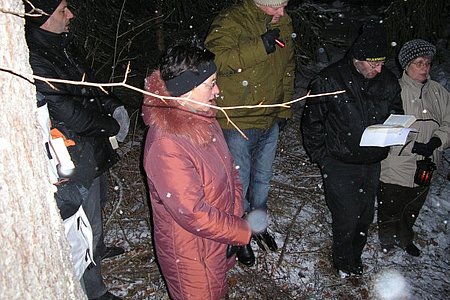 Der leichte Schneefall sorgte für eine besondere adventliche Stimmung.