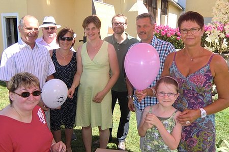 Dieses Team war für das Aufblasen und Verteilen der Luftballons zuständig.