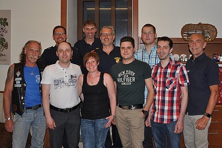 Reinhard Frantes, Christian Hipp, Wolfgang Weitzenböck mit Partnerin Anita Weixelbaum, Walter Hipp,  Anton und Michael Hipp, Markus Rabl, Thomas Russ und Josef Schaden;