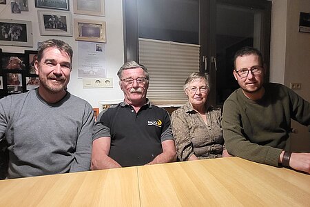 Ortsvorsteher Alexander Scheidl, Jubilar Franz Danzinger, Maria Danzinger und Ortsparteiobmann Markus Rabl