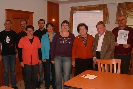 Christian Koppensteiner, Leopold Ruß, Dir. Emma Krenn, Thomas Ruß, Manuela Schmalzbauer, Brigitta Grübl, Marie Kotrcôvá, Franz Zisch und Josef Scheidl;