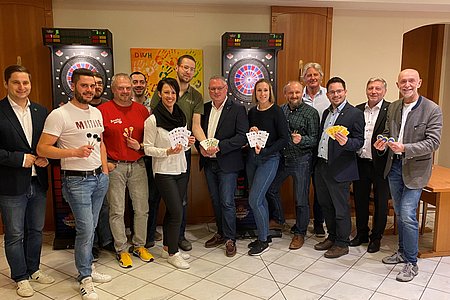 v.r.n.l.: Nationalrat Lukas Brandweiner, Michael Hipp, Patrick Kronstorfer, Franz Kronstorfer, Thomas Ruß, Daniela Hölzl, NÖAAB Ortsgruppenobmann Markus Rabl, NÖAAB Landesgeschäftsführer Simon Schmidt, Eva Zuschrott, NÖAAB Bezirksgruppenobmann Reinhard Poppinger, NÖAAB Gemeindegruppenobmann Robert Reuberger, ÖVP Bezirksgeschäftsführer Philip Braunstein, Vize-Bürgermeister Günther Prinz und Bürgermeister Josef Schaden