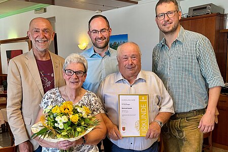 Bürgermeister Josef Schaden, Gertrud Zauner, Christopher Edelmaier, Leopold Zauner, Markus Rabl