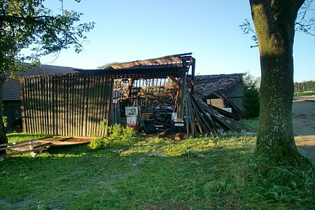 Der Überreste des Schuppens von Franz Karlinger