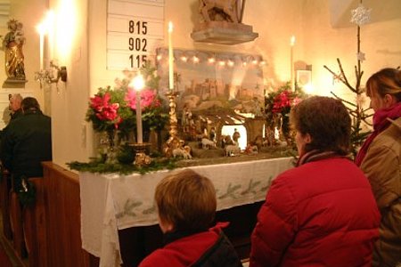 die herrliche Weihnachtskrippe in der Sallingstädter Pfarrkirche