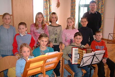 Die Musikschulkinder stellten sich einem Erinnerungsbild