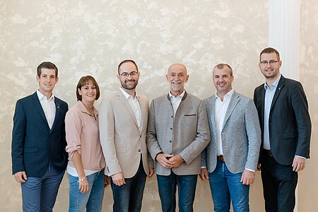 Stefan Wally, Michaela Kalch, Christopher Edelmaier, Bgm. Josef Schaden, Markus Rabl