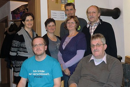 Iris Scheidl, Georg Höllrigl, Angelika Klenn, Alexander Scheidl, Hedwig und Oswin Kammerer sowie Josef Krapfenbauer sorgten für eine gelungene Veranstaltung. Nicht am Bild: Walter Gretz und Elfriede Krapfenbauer