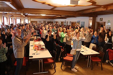 Begeistert machte das Publikum mit
