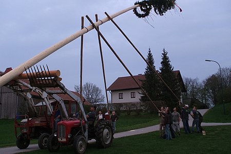 Maibaumaufstellen in Walterschlag