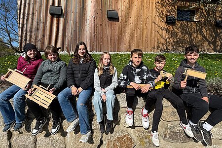 Ratscherkinder aus Sallingstadt, die zugleich Ministrantinnen und Ministranten sind:Nina Danzinger, Josef Danzinger, Lara Hölzl, Astrid Hölzl, Tobias Hölzl, Luis Hipp und Linus Hipp