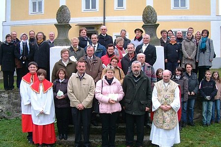 mit den Mitgliedern des Kirchenchores Oberstrahlbach