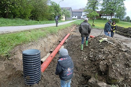 Die neue Rohrleitung ist fertig!