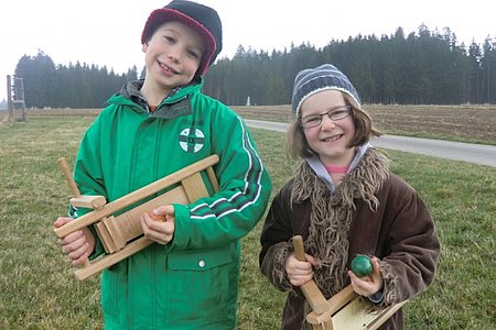 In Walterschlag leisteten Paul und Marie Scheidl als Ratscher ihren Dienst.