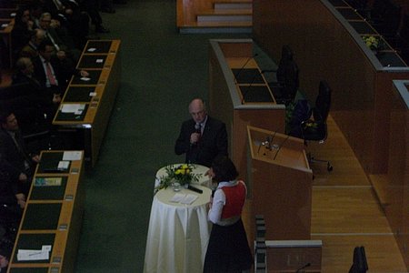 Landeshauptmann Dr. Erwin Pröll beim Interview